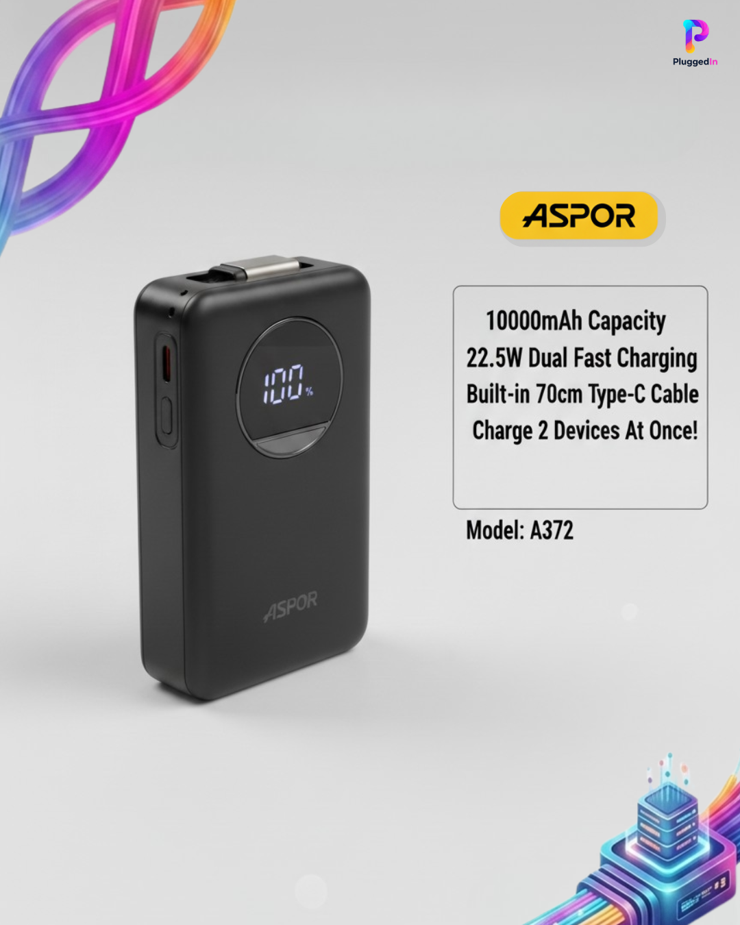 Aspor A372 10000mAh power bank